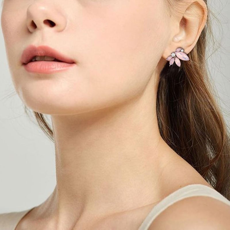 Spiritlele Sparkly Rhinestone Drop Earring Dainty Faux Crystal Earring Studs for Women Wedding Prom Party - Image 4